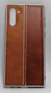 Back Cover Case for Samsung Note 10 Brown + Dark Brown (OEM)